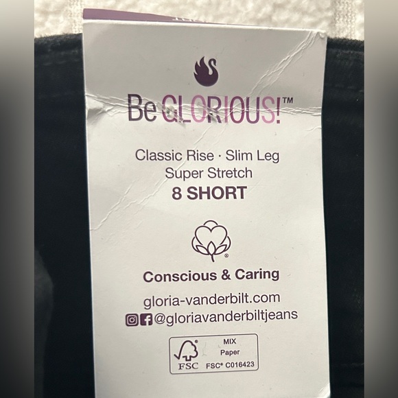 NWT Amanda Pull-On Black Jeans Straight Leg Sz 8 Short - Picture 8 of 15